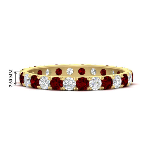 u-prong-round-diamond-eternity-band-one-carat-ruby-in-yellow-gold-FDEWB8371GRUDR-1.00CT-NL-YG-HW
