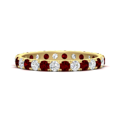 u-prong-round-diamond-eternity-band-one-carat-ruby-in-yellow-gold-FDEWB8371GRUDR-1.00CT-NL-YG