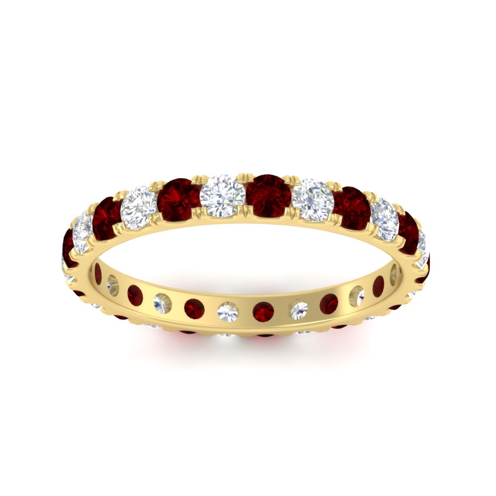 U Prong Round Eternity Band One Carat