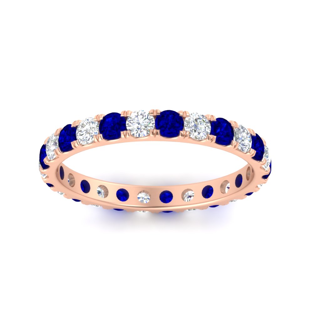 U Prong Round Eternity Band One Carat