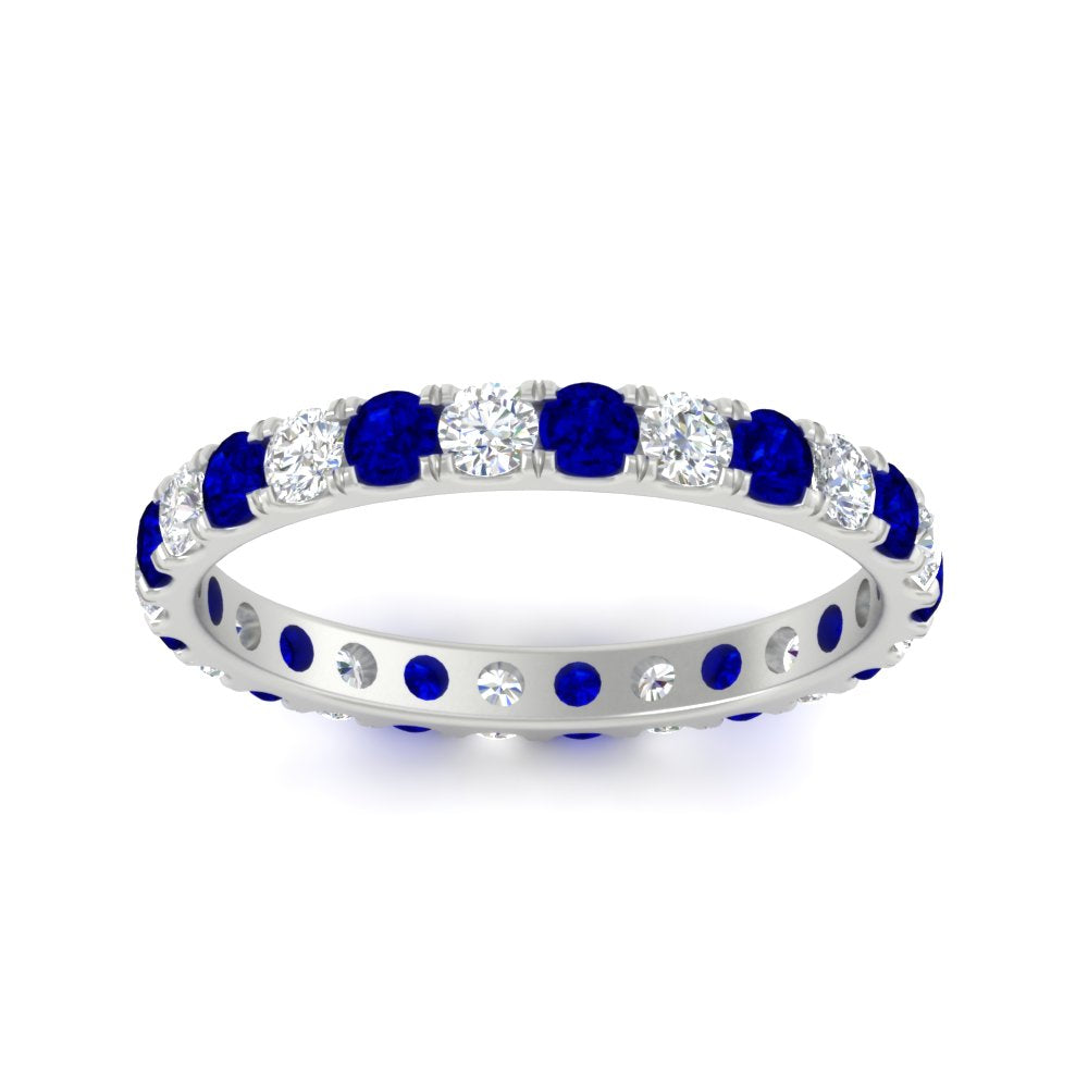 U Prong Round Eternity Band One Carat