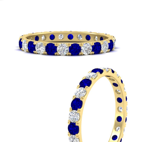 u-prong-round-diamond-eternity-band-one-carat-sapphire-in-yellow-gold-FDEWB8371GSABLANGLE3-1.00CT-NL-YG
