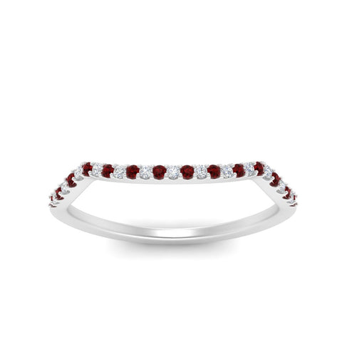 U Prong Curved Wedding Band