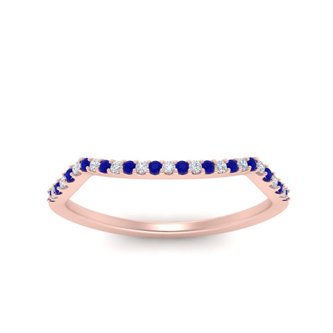 U Prong Curved Wedding Band