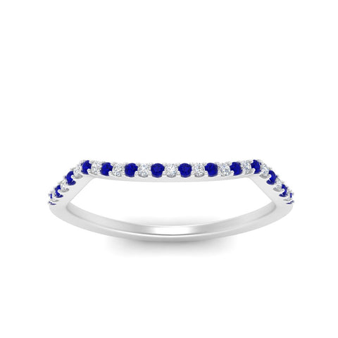 U Prong Curved Wedding Band