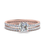 Load image into Gallery viewer, underhalo-eternity-asscher-cut-diamond-wedding-band-set-in-FD9168ASANGLE3-NL-RG