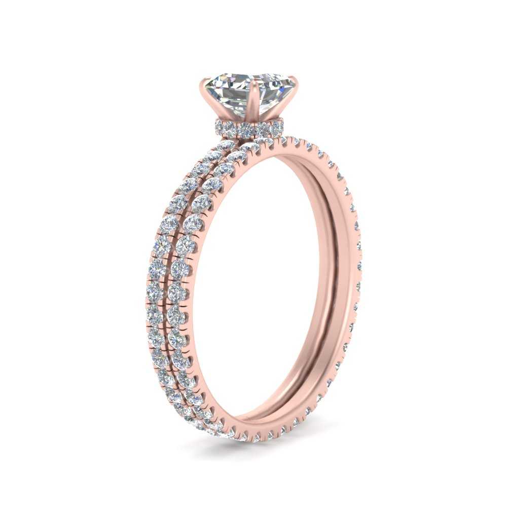 underhalo-eternity-asscher-cut-diamond-wedding-band-set-in-FD9168ASANGLE3-NL-RG