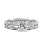 Load image into Gallery viewer, underhalo-eternity-asscher-cut-diamond-wedding-band-set-in-FD9168ASANGLE3-NL-WG
