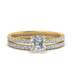 Load image into Gallery viewer, underhalo-eternity-asscher-cut-diamond-wedding-band-set-in-FD9168ASANGLE3-NL-YG
