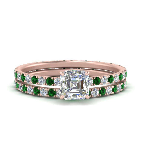 underhalo-eternity-asscher-cut-diamond-wedding-band-set-with-emerald-in-FD9168ASGEMGRANGLE3-NL-RG