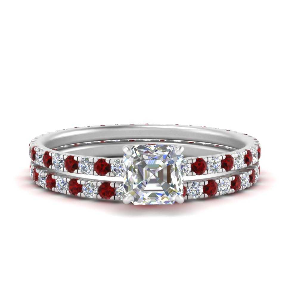 underhalo-eternity-asscher-cut-diamond-wedding-band-set-with-ruby-in-FD9168ASGRUDRANGLE3-NL-WG