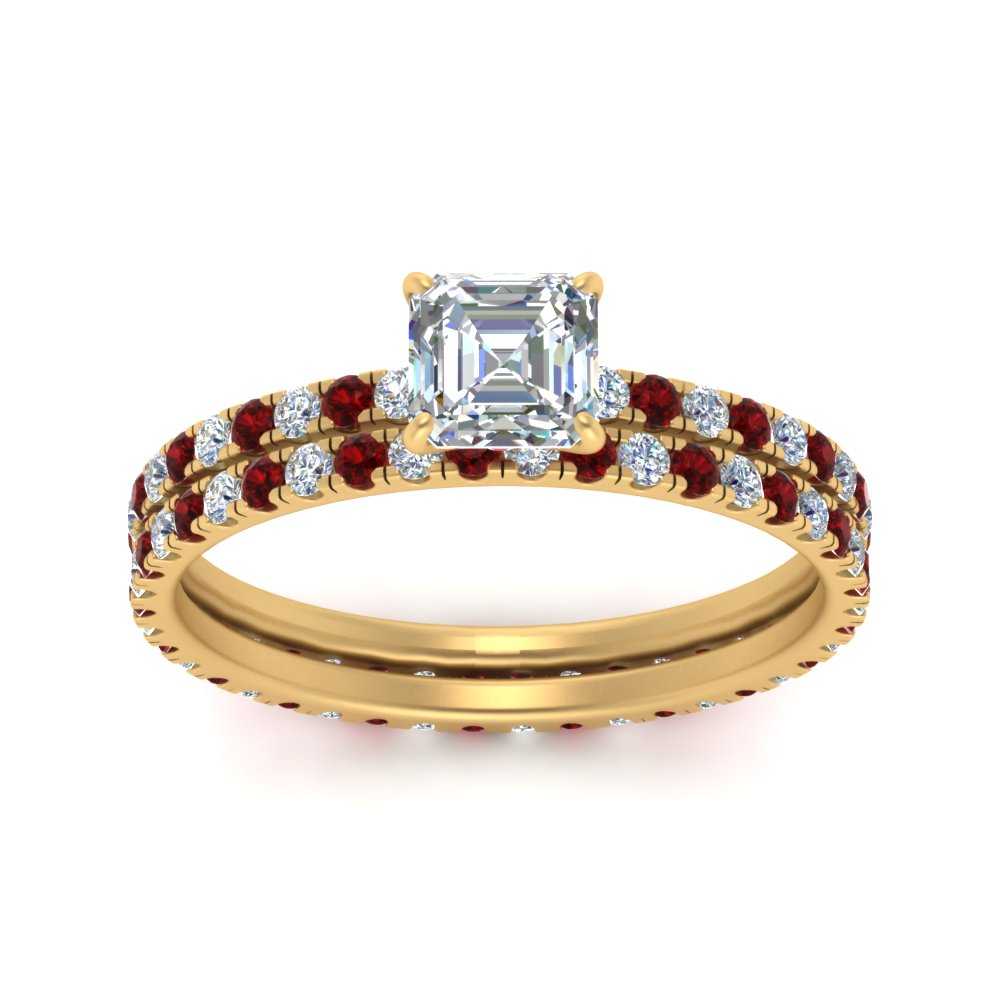 underhalo-eternity-asscher-cut-diamond-wedding-band-set-with-ruby-in-FD9168ASGRUDRANGLE3-NL-YG