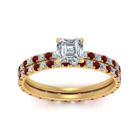 underhalo-eternity-asscher-cut-diamond-wedding-band-set-with-ruby-in-FD9168ASGRUDRANGLE3-NL-YG