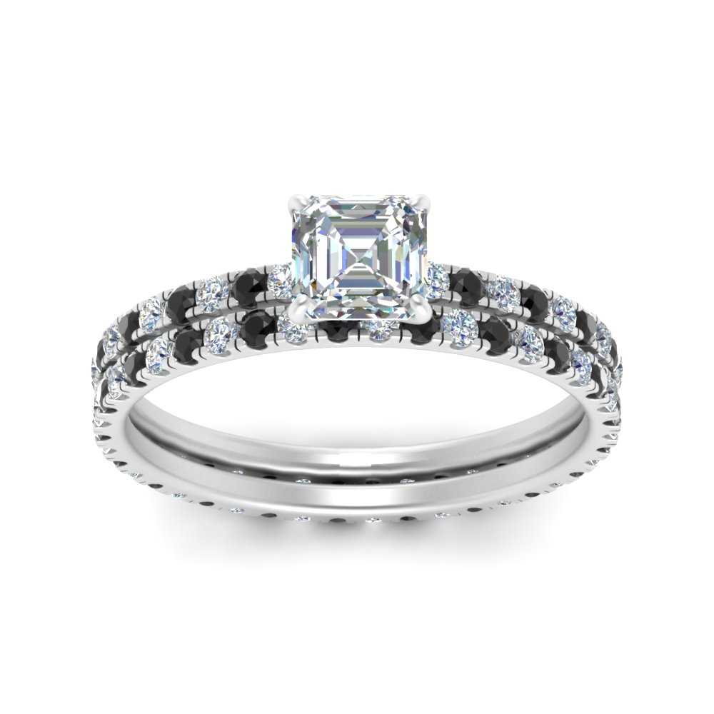underhalo-eternity-asscher-cut-wedding-band-set-with-black-diamond-in-FD9168ASGBLACKANGLE3-NL-WG