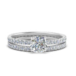 Load image into Gallery viewer, underhalo-eternity-cushion-cut-diamond-wedding-band-set-in-FD9168CUANGLE3-NL-WG
