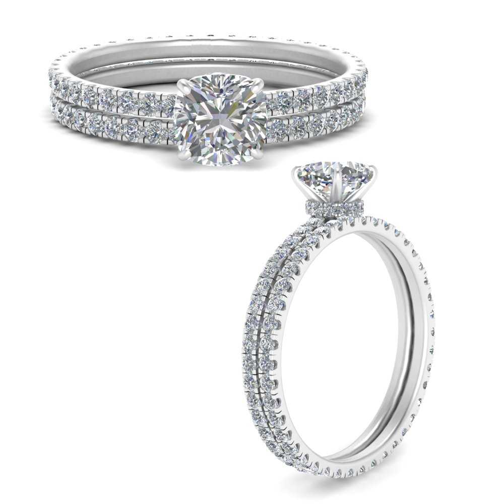 underhalo-eternity-cushion-cut-diamond-wedding-band-set-in-FD9168CUANGLE3-NL-WG