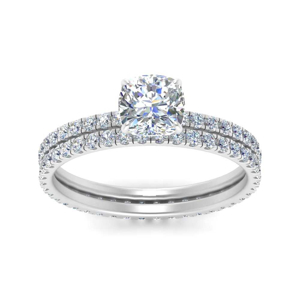 underhalo-eternity-cushion-cut-diamond-wedding-band-set-in-FD9168CUANGLE3-NL-WG