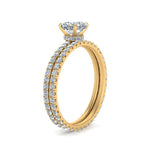 Load image into Gallery viewer, underhalo-eternity-cushion-cut-diamond-wedding-band-set-in-FD9168CUANGLE3-NL-YG
