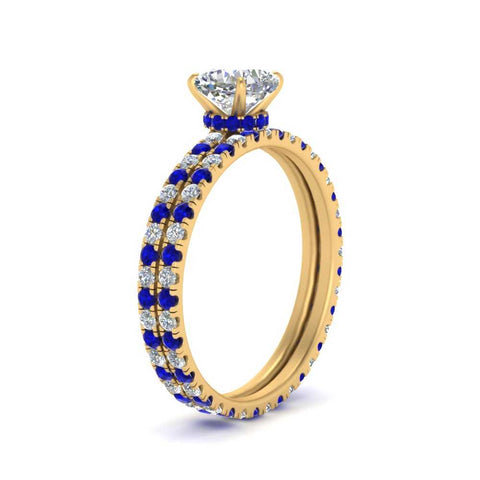 underhalo-eternity-cushion-cut-diamond-wedding-band-set-with-sapphire-in-FD9168CUGSABLANGLE3-NL-YG