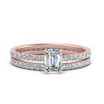 Load image into Gallery viewer, underhalo-eternity-emerald-cut-diamond-wedding-band-set-in-FD9168EMANGLE3-NL-RG
