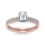 Load image into Gallery viewer, underhalo-eternity-emerald-cut-diamond-wedding-band-set-in-FD9168EMANGLE3-NL-RG
