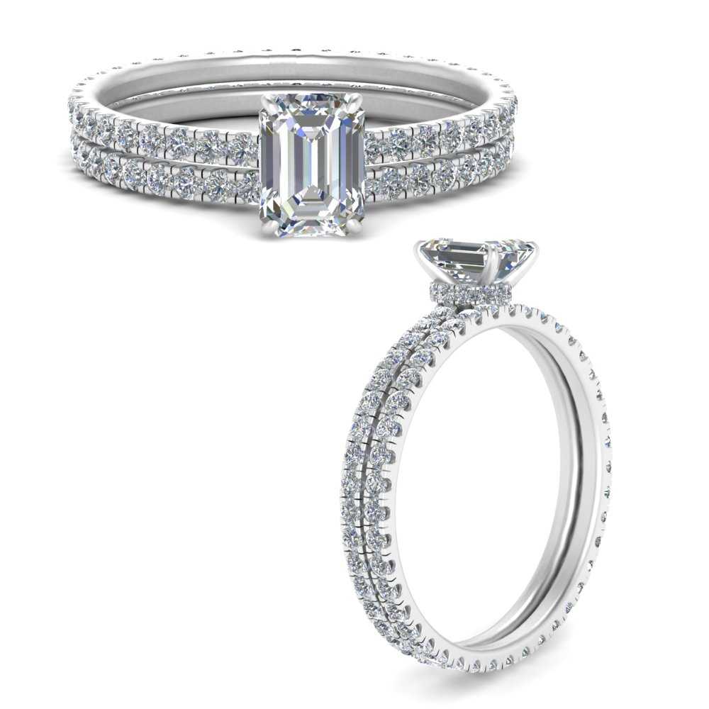 underhalo-eternity-emerald-cut-diamond-wedding-band-set-in-FD9168EMANGLE3-NL-WG