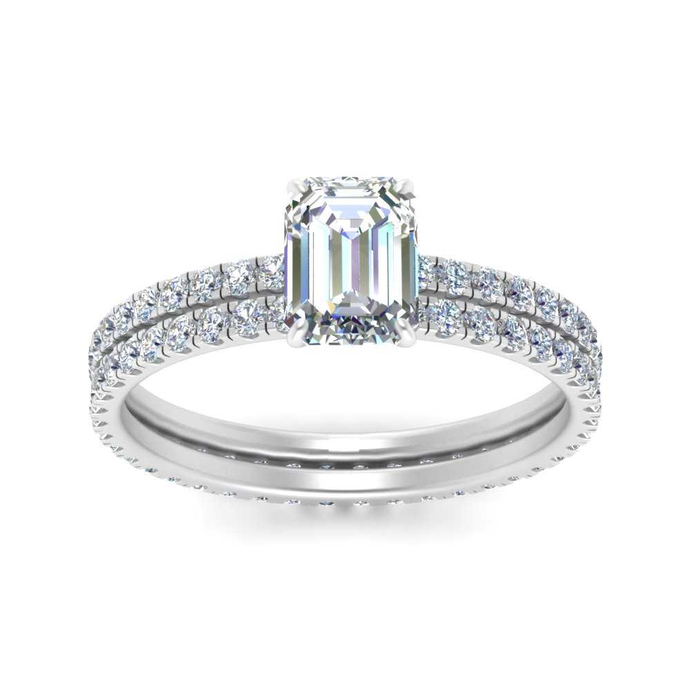 underhalo-eternity-emerald-cut-diamond-wedding-band-set-in-FD9168EMANGLE3-NL-WG