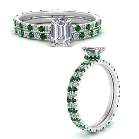 underhalo-eternity-emerald-cut-diamond-wedding-band-set-with-emerald-in-FD9168EMGEMGRANGLE3-NL-WG