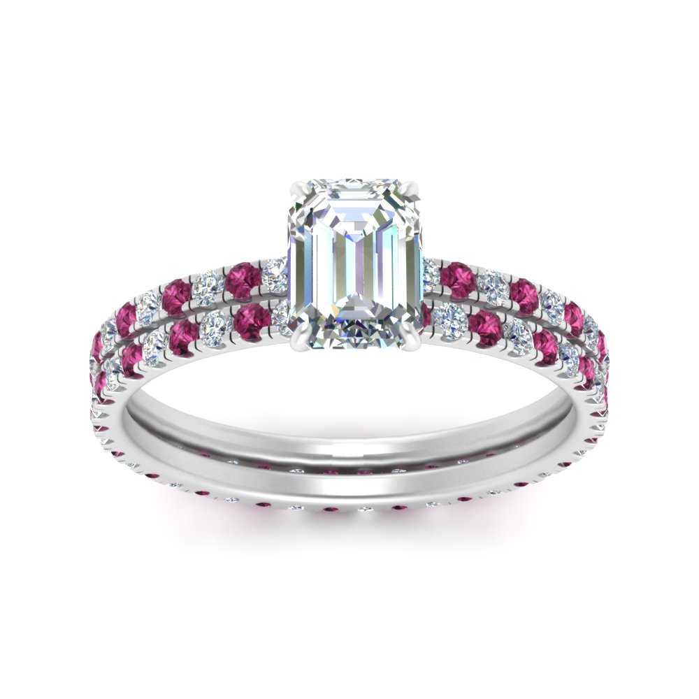underhalo-eternity-emerald-cut-diamond-wedding-band-set-with-pink-sapphire-in-FD9168EMGSADRPIANGLE3-NL-WG