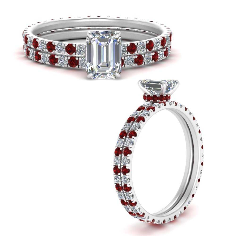 underhalo-eternity-emerald-cut-diamond-wedding-band-set-with-ruby-in-FD9168EMGRUDRANGLE3-NL-WG