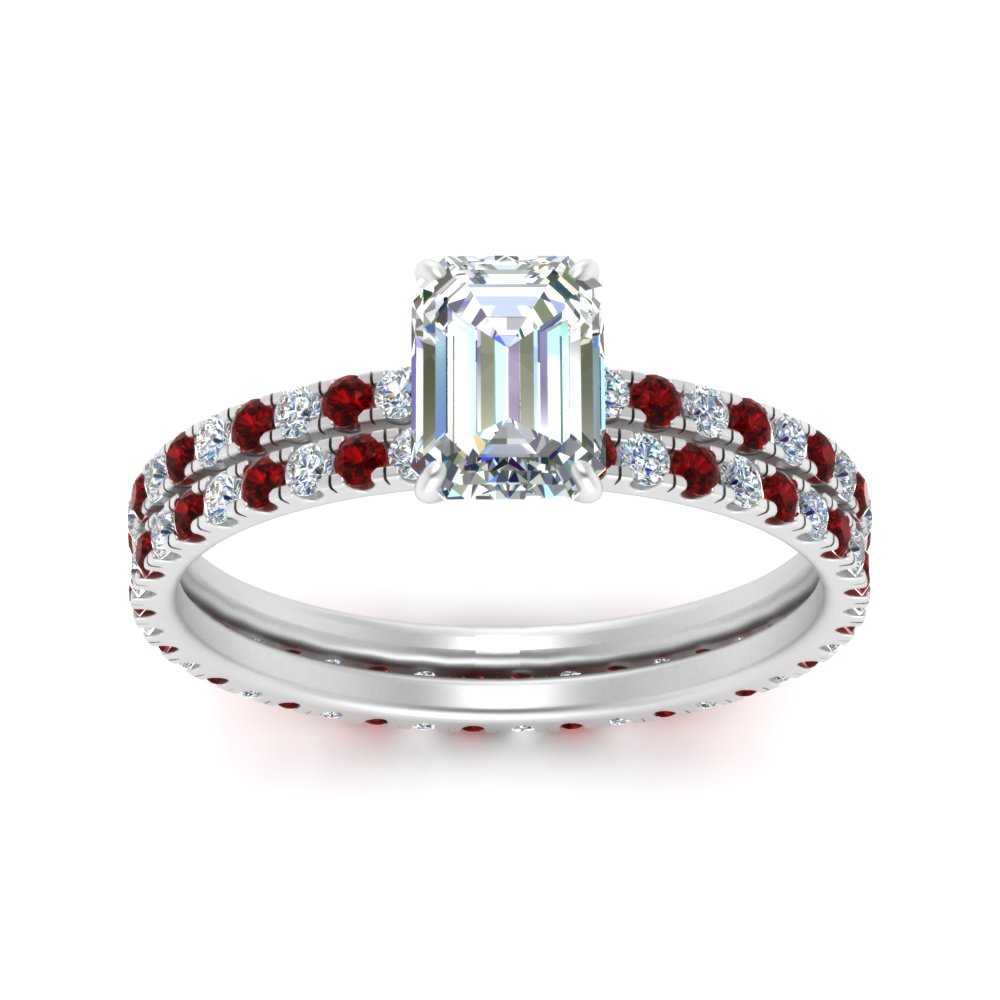 underhalo-eternity-emerald-cut-diamond-wedding-band-set-with-ruby-in-FD9168EMGRUDRANGLE3-NL-WG