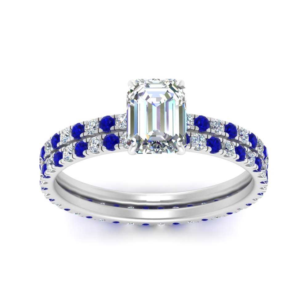 underhalo-eternity-emerald-cut-diamond-wedding-band-set-with-sapphire-in-FD9168EMGSABLANGLE3-NL-WG