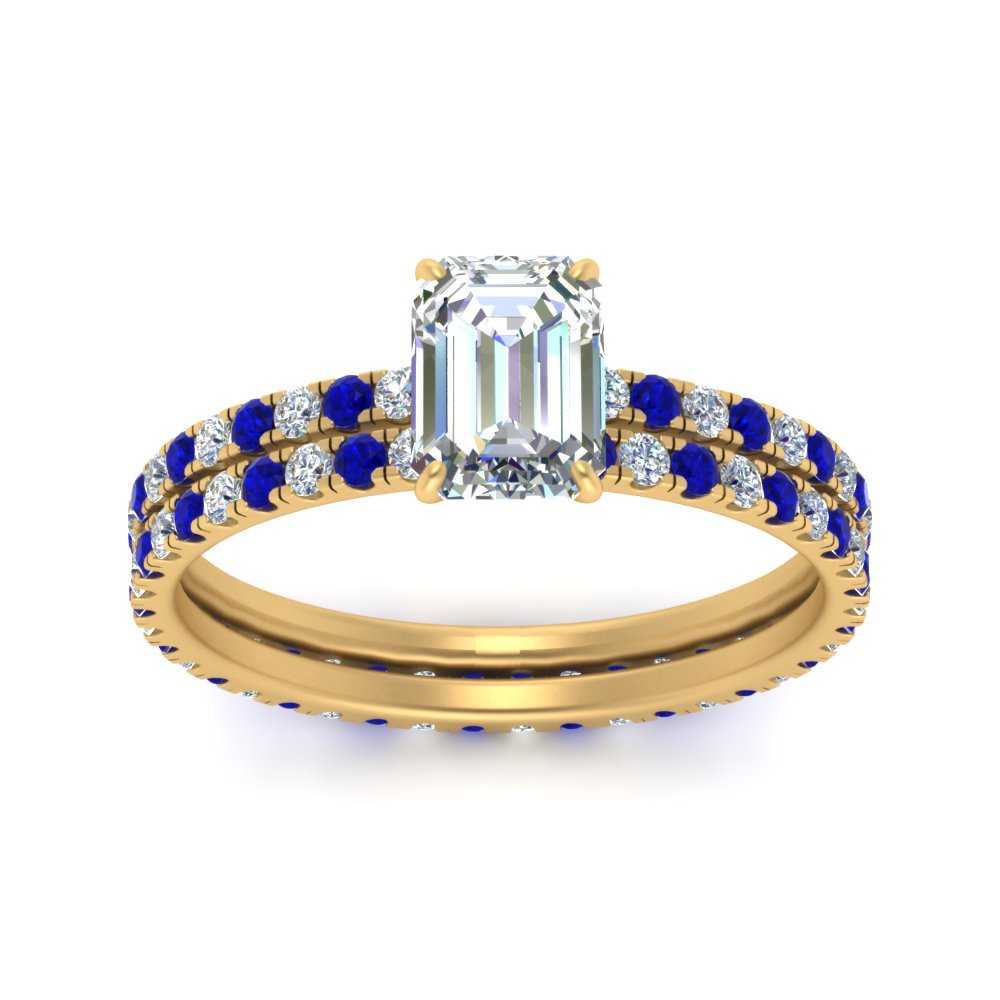 underhalo-eternity-emerald-cut-diamond-wedding-band-set-with-sapphire-in-FD9168EMGSABLANGLE3-NL-YG