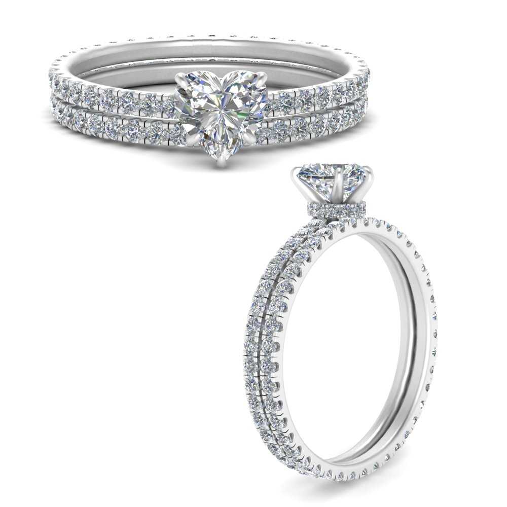 underhalo-eternity-heart-shaped-diamond-wedding-band-set-in-FD9168HTANGLE3-NL-WG