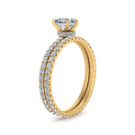 Load image into Gallery viewer, underhalo-eternity-heart-shaped-diamond-wedding-band-set-in-FD9168HTANGLE3-NL-YG
