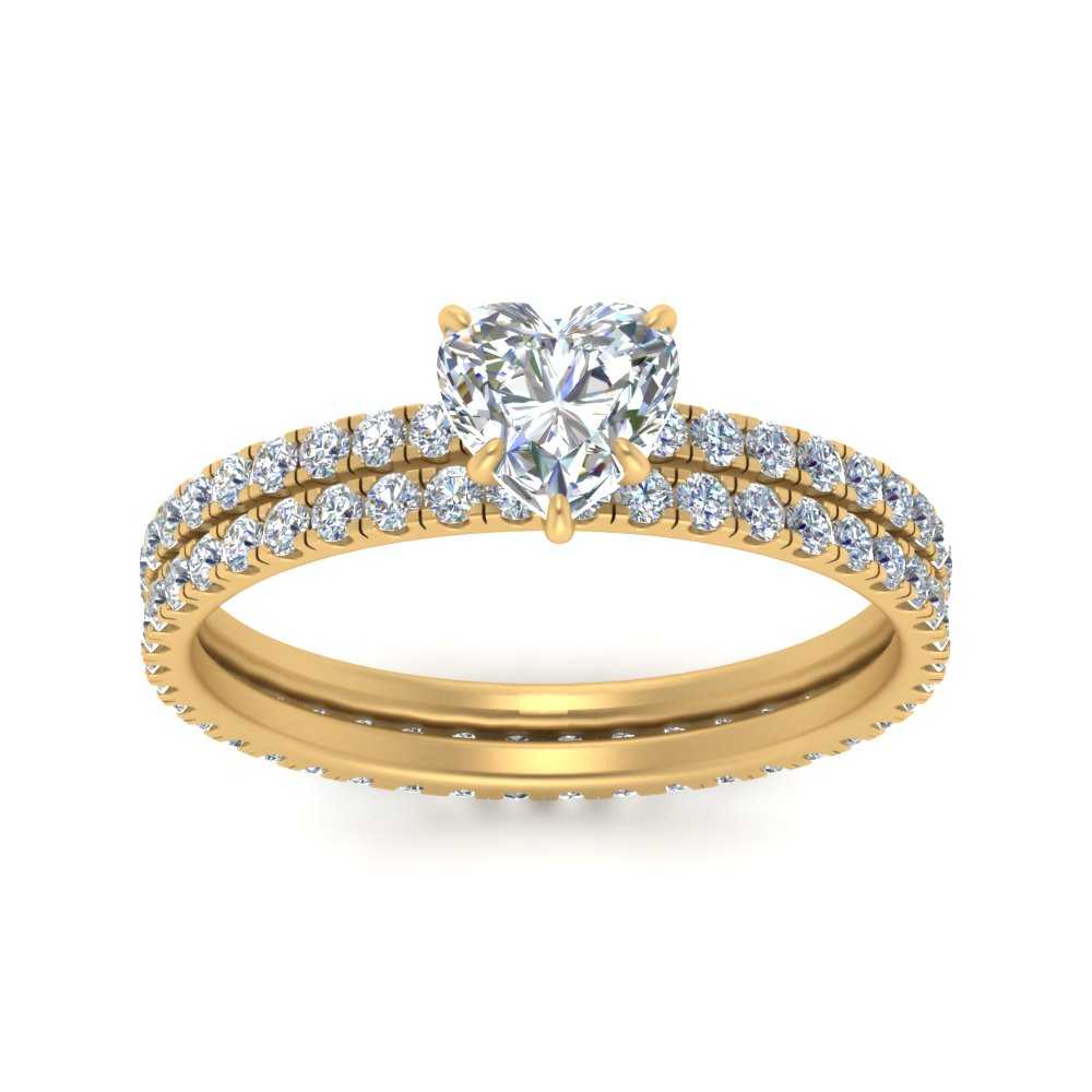 underhalo-eternity-heart-shaped-diamond-wedding-band-set-in-FD9168HTANGLE3-NL-YG