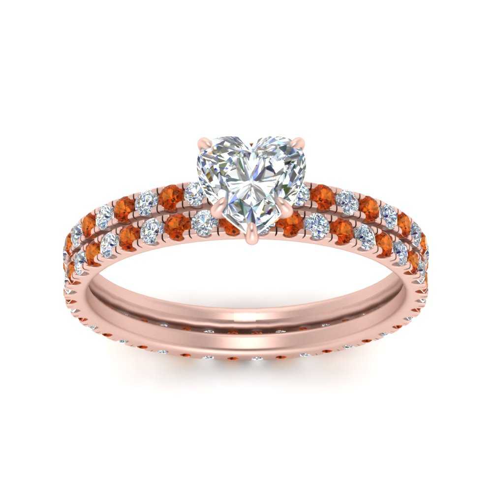 underhalo-eternity-heart-shaped-diamond-wedding-band-set-with-orange-sapphire-in-FD9168HTGSAORANGLE3-NL-RG