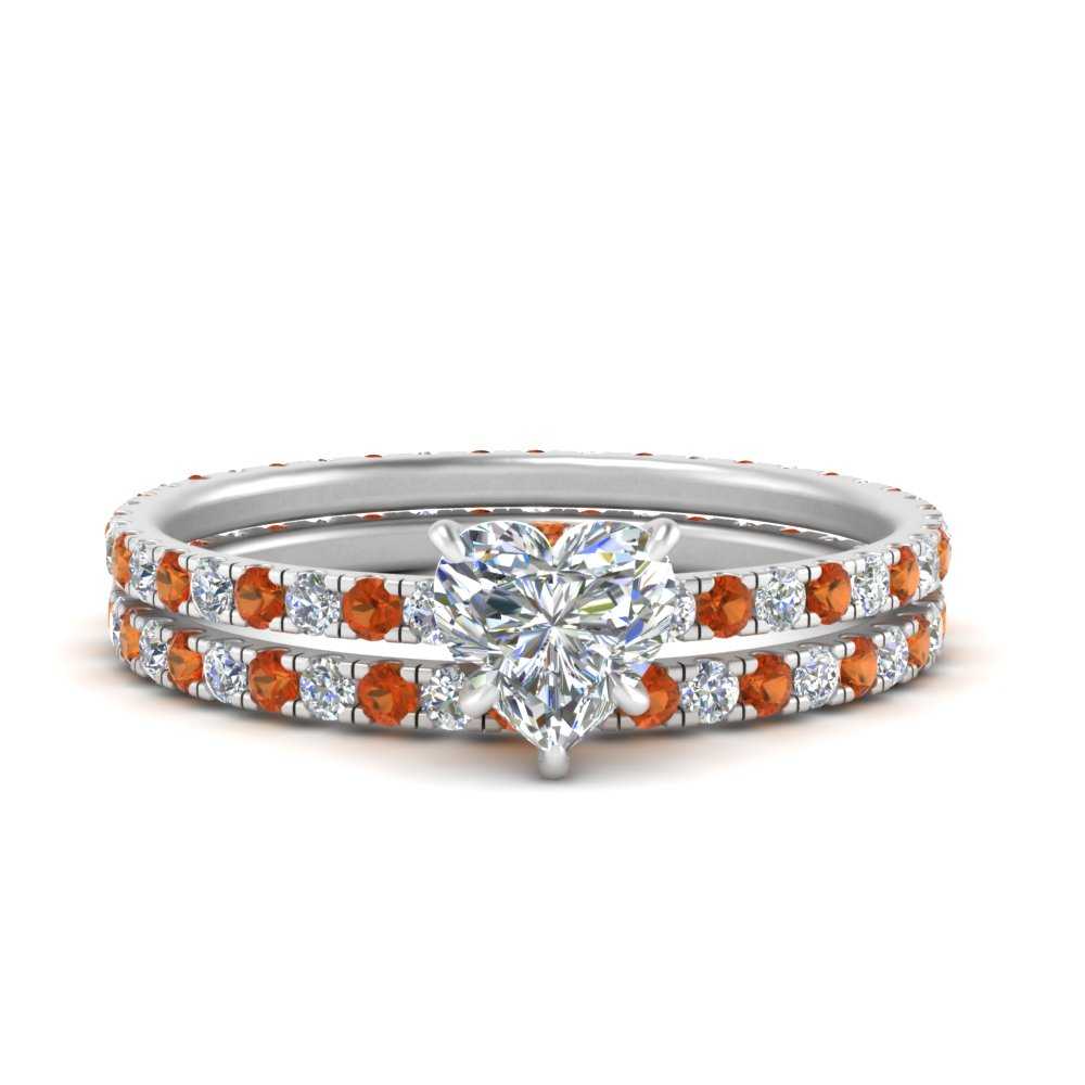 underhalo-eternity-heart-shaped-diamond-wedding-band-set-with-orange-sapphire-in-FD9168HTGSAORANGLE3-NL-WG