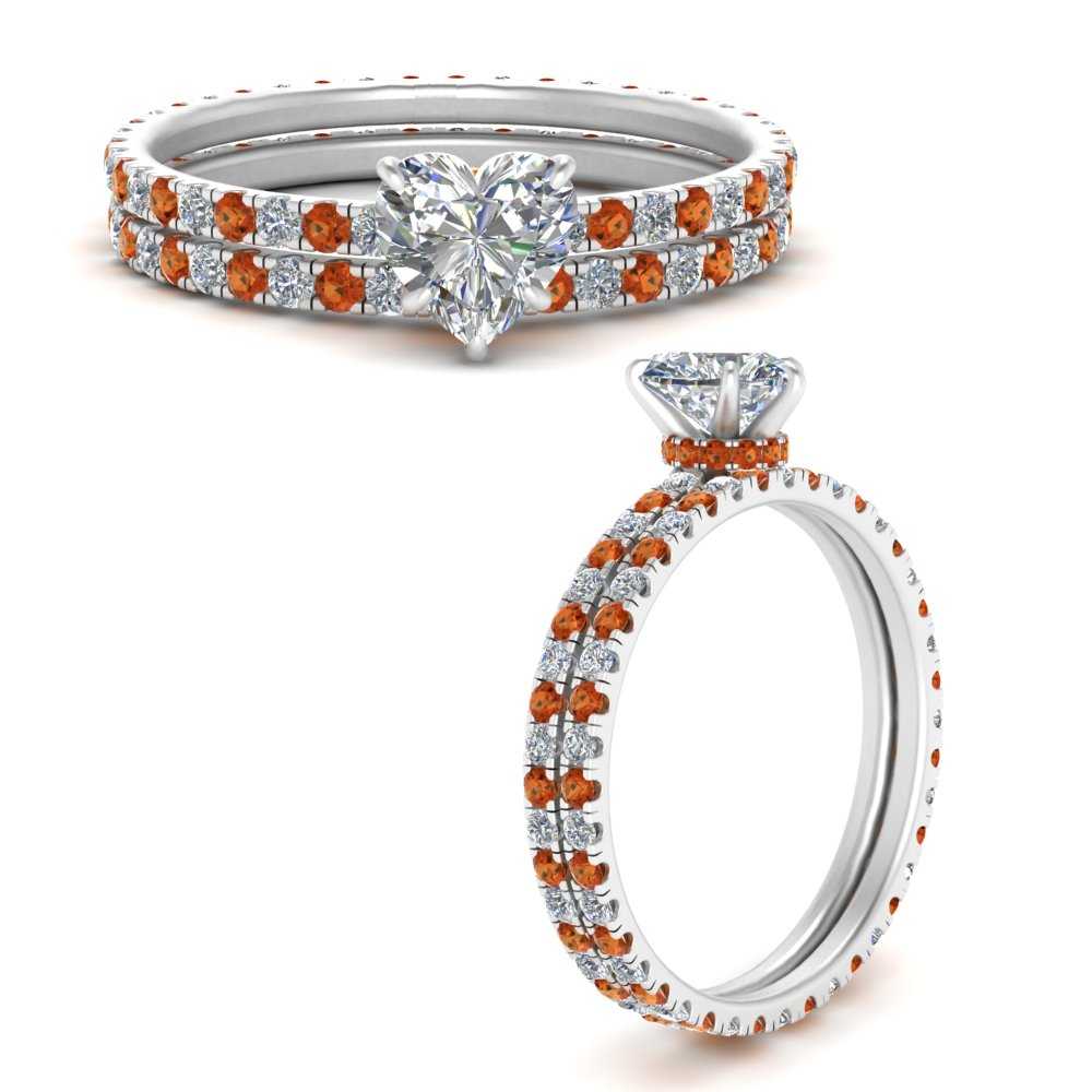 underhalo-eternity-heart-shaped-diamond-wedding-band-set-with-orange-sapphire-in-FD9168HTGSAORANGLE3-NL-WG