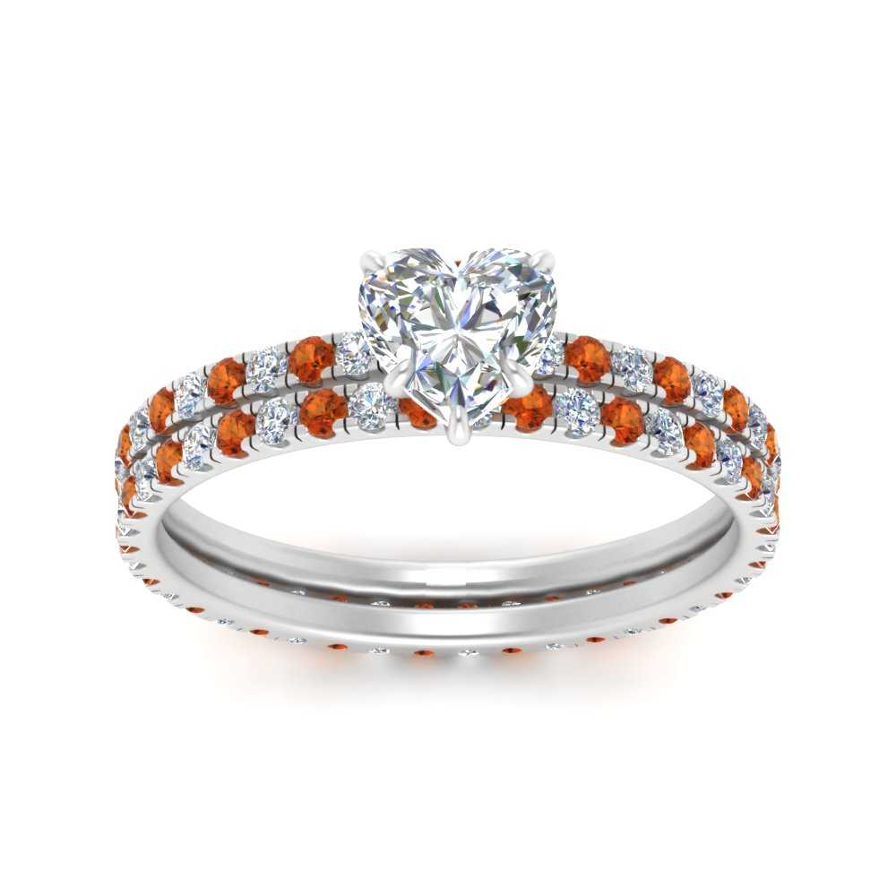 underhalo-eternity-heart-shaped-diamond-wedding-band-set-with-orange-sapphire-in-FD9168HTGSAORANGLE3-NL-WG