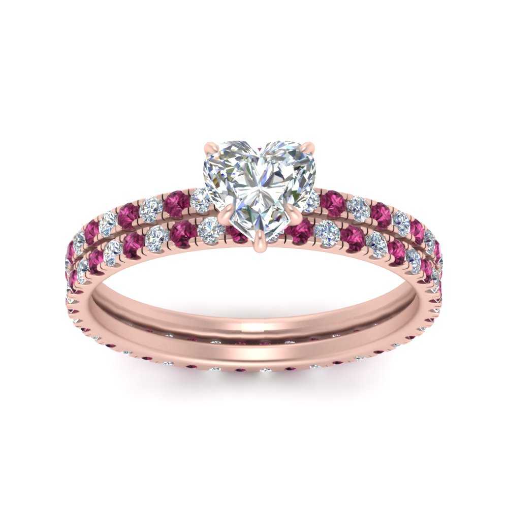 underhalo-eternity-heart-shaped-diamond-wedding-band-set-with-pink-sapphire-in-FD9168HTGSADRPIANGLE3-NL-RG