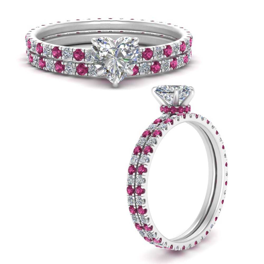 underhalo-eternity-heart-shaped-diamond-wedding-band-set-with-pink-sapphire-in-FD9168HTGSADRPIANGLE3-NL-WG