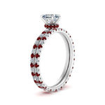 Load image into Gallery viewer, underhalo-eternity-heart-shaped-diamond-wedding-band-set-with-ruby-in-FD9168HTGRUDRANGLE3-NL-WG
