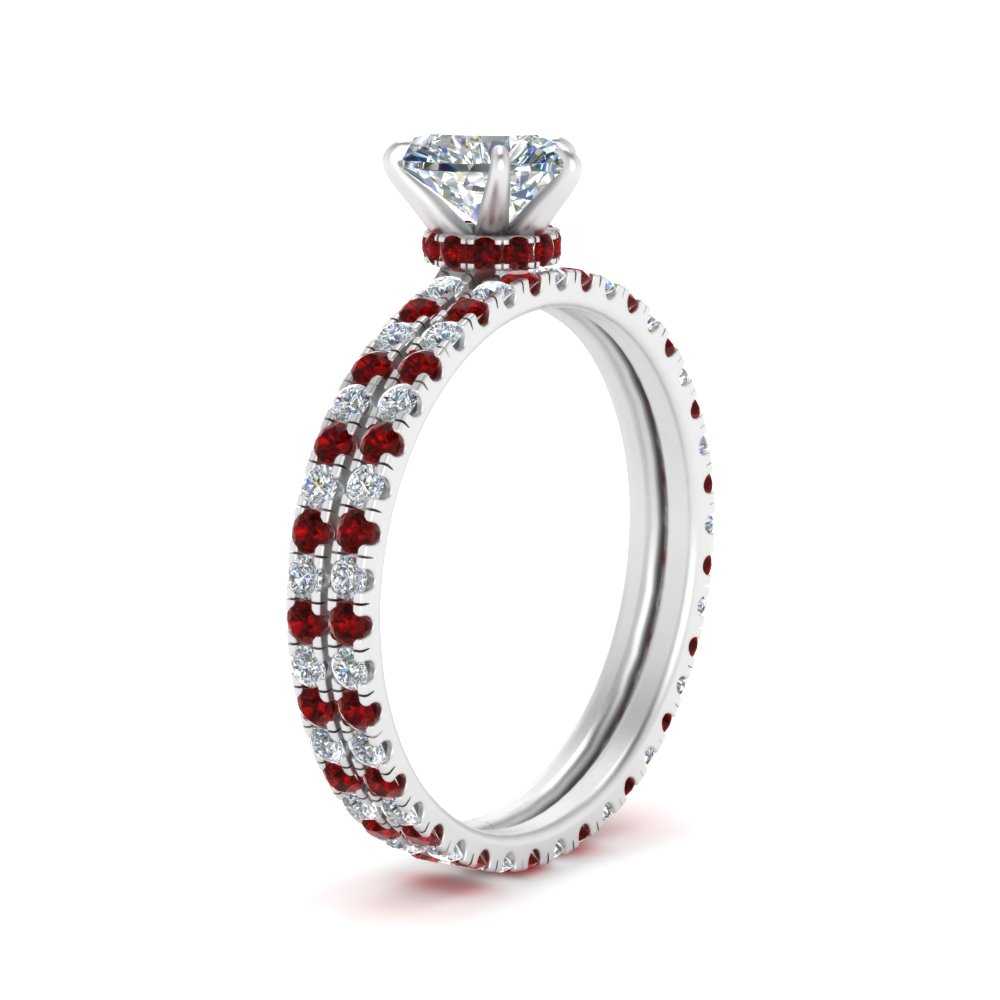 underhalo-eternity-heart-shaped-diamond-wedding-band-set-with-ruby-in-FD9168HTGRUDRANGLE3-NL-WG