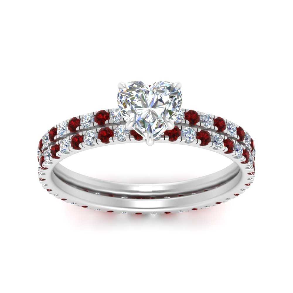 underhalo-eternity-heart-shaped-diamond-wedding-band-set-with-ruby-in-FD9168HTGRUDRANGLE3-NL-WG