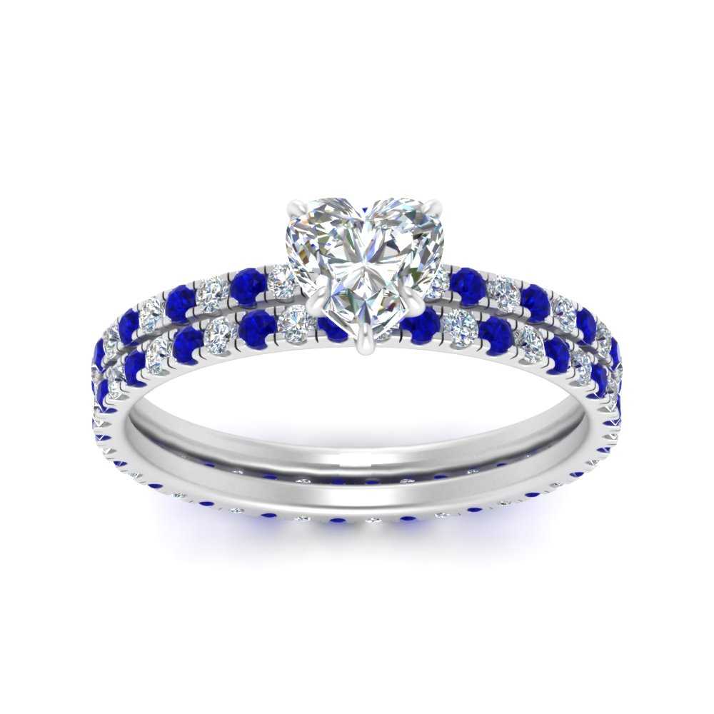 underhalo-eternity-heart-shaped-diamond-wedding-band-set-with-sapphire-in-FD9168HTGSABLANGLE3-NL-WG
