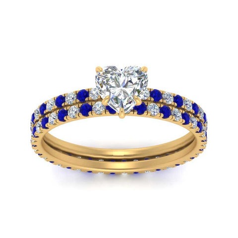 underhalo-eternity-heart-shaped-diamond-wedding-band-set-with-sapphire-in-FD9168HTGSABLANGLE3-NL-YG
