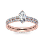 Load image into Gallery viewer, underhalo-eternity-marquise-cut-diamond-wedding-band-set-in-FD9168MQANGLE3-NL-RG
