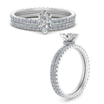 Load image into Gallery viewer, underhalo-eternity-marquise-cut-diamond-wedding-band-set-in-FD9168MQANGLE3-NL-WG