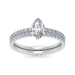 Load image into Gallery viewer, underhalo-eternity-marquise-cut-diamond-wedding-band-set-in-FD9168MQANGLE3-NL-WG
